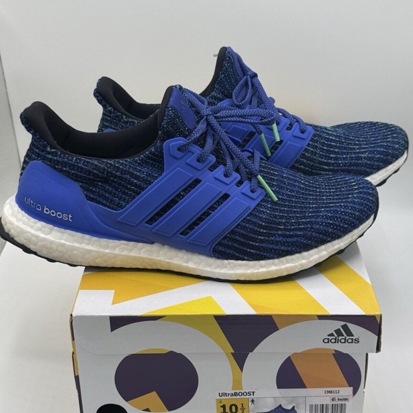 Size 10.5 - Adidas UltraBoost 4.0 Hi Res Blue CM8112 - Gently Worn - Picture 2 of 5